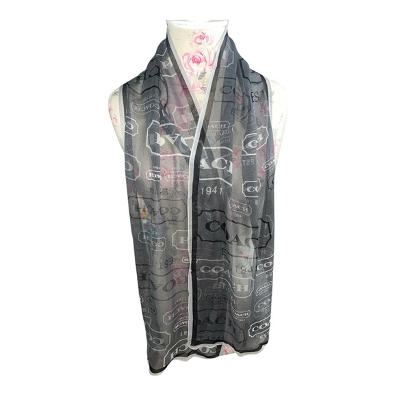 Rare Vintage Coach Silk Scarf 🧣 11” X 60” Ombre - Picture 8 of 8